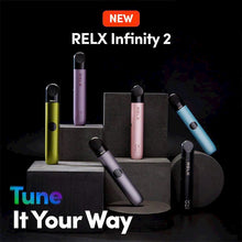 🔋☁️🌬️Bộ tẩu hút Relx Infinity 2 Vape Pod System Kit đốt tinh dầu hút Salt Nic Màu Đen Obsidian Black