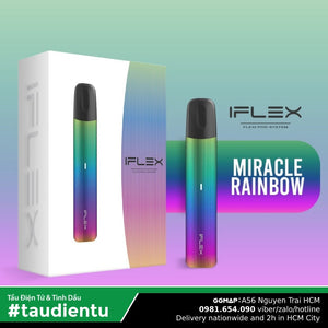 B Tu Hút Iflex Vape Pod System Kit Tím Xanh Cu Vòng Miracle Rainbow
