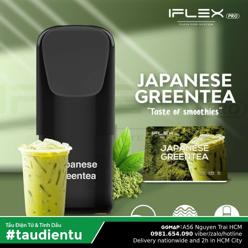 U Vape Tinh Du V Trà Xanh Tu Relx Flex Pod System Juice Eliquid Japanese Greentea Hút Salt Nic 2Ml
