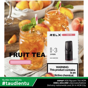VAPE RELX Tẩu Điện Tử - ❄️🥤🍑🌬️Đầu vape tinh dầu vị Trà Olong Đào tẩu Relx Pod System Juice Eliquid Fruit Tea hút Salt Nic 2ml 30mg 3%