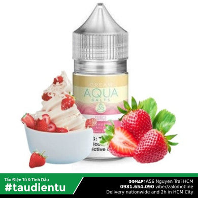 Tinh Du Tu V Sa Chua Dâu Không The M Aqua Usa Vape Juice Cream Surge Strawberry No Ice Salt Nic 35