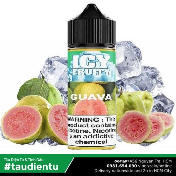 Tinh Du Vape M V I Xá L The Icy Fruity Usa Juice Eliquid Guava Ice Hút Tu Freebase 3 100Ml